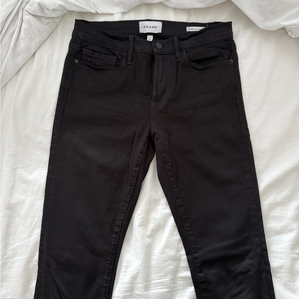 Frame Denim Women's Jet Black Skinny Jeans